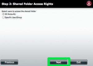 Access DNS-320 Network Share Rights
