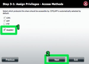 WebDav DNS-320 Network Share WebDav
