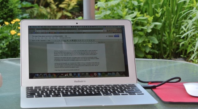The best thing about summer is working outside