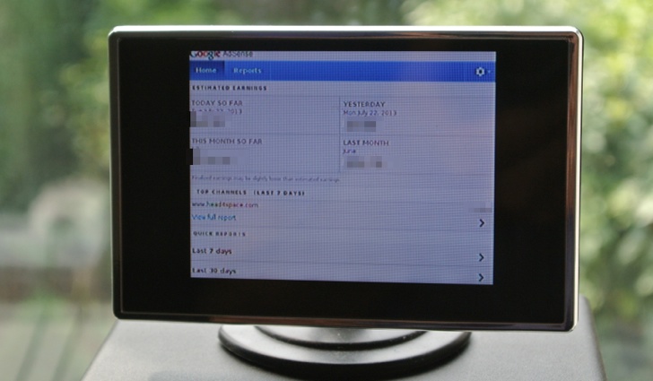 Raspberry Pi Adsense Dashboard