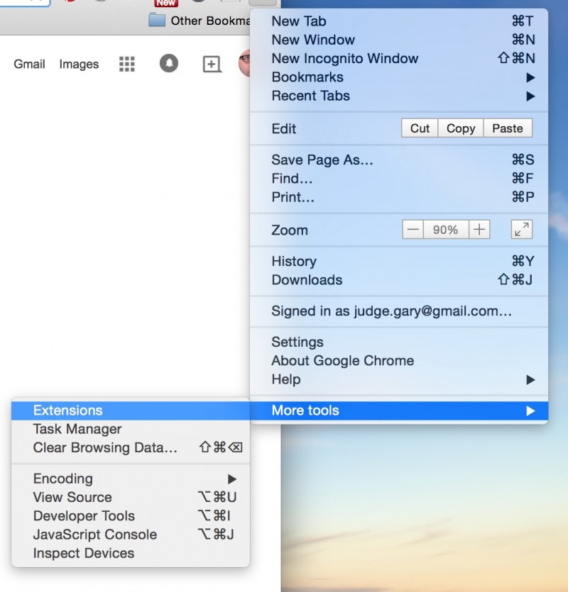 Chromebook More Tools Extensions
