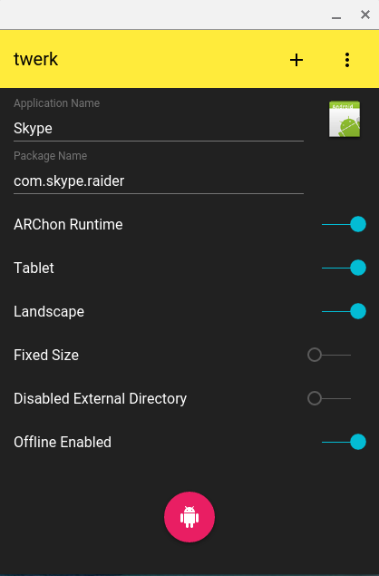 Twerk Skype Settings