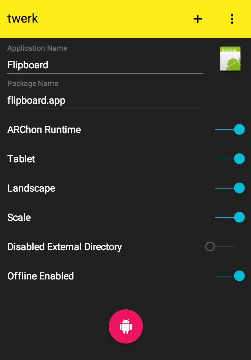 Twerk - Flipboard App Settings