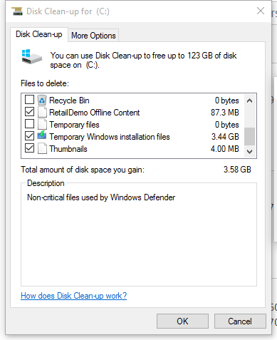 Disk Clean Up