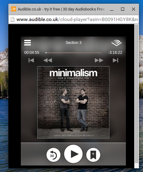 Audible Online AudioBook Player