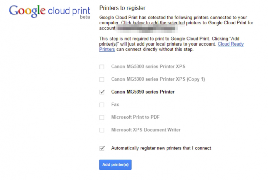 Printing from a Chromebook Add Devices