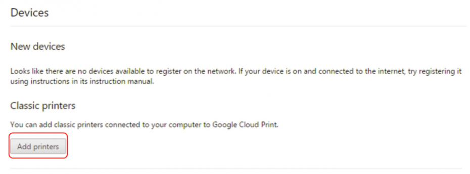 Printing from a Chromebook New Printer