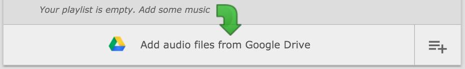Add audio files from Google Drive