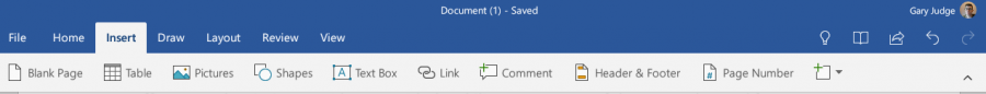 Word on Chromebook User Experience - Insert