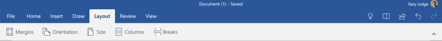 Word on Chromebook User Experience - Layout