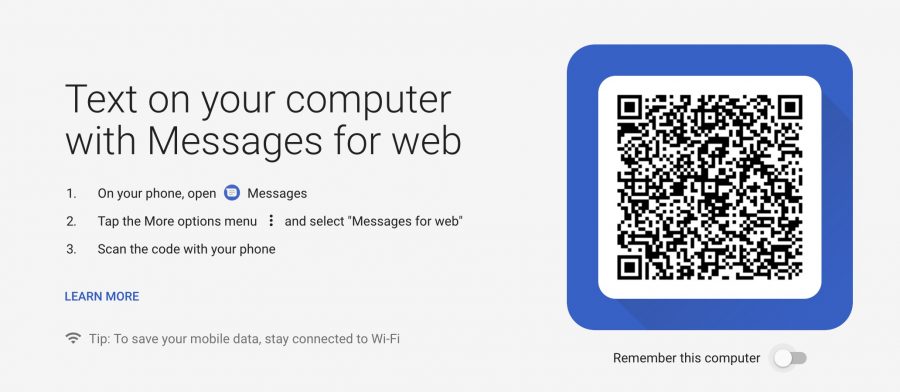 Text Messages on Chromebook - QR Code