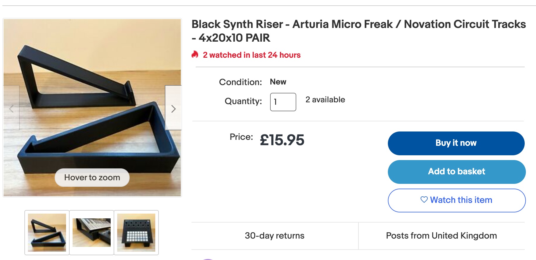 3D Printed Synth Riser